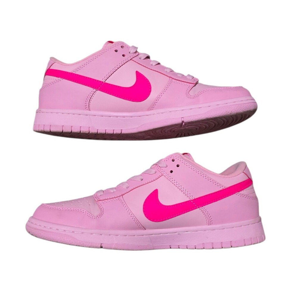 Nike Pink Low Top Athletic Shoes with Hot Pink Swoosh - Picture 8 of 11